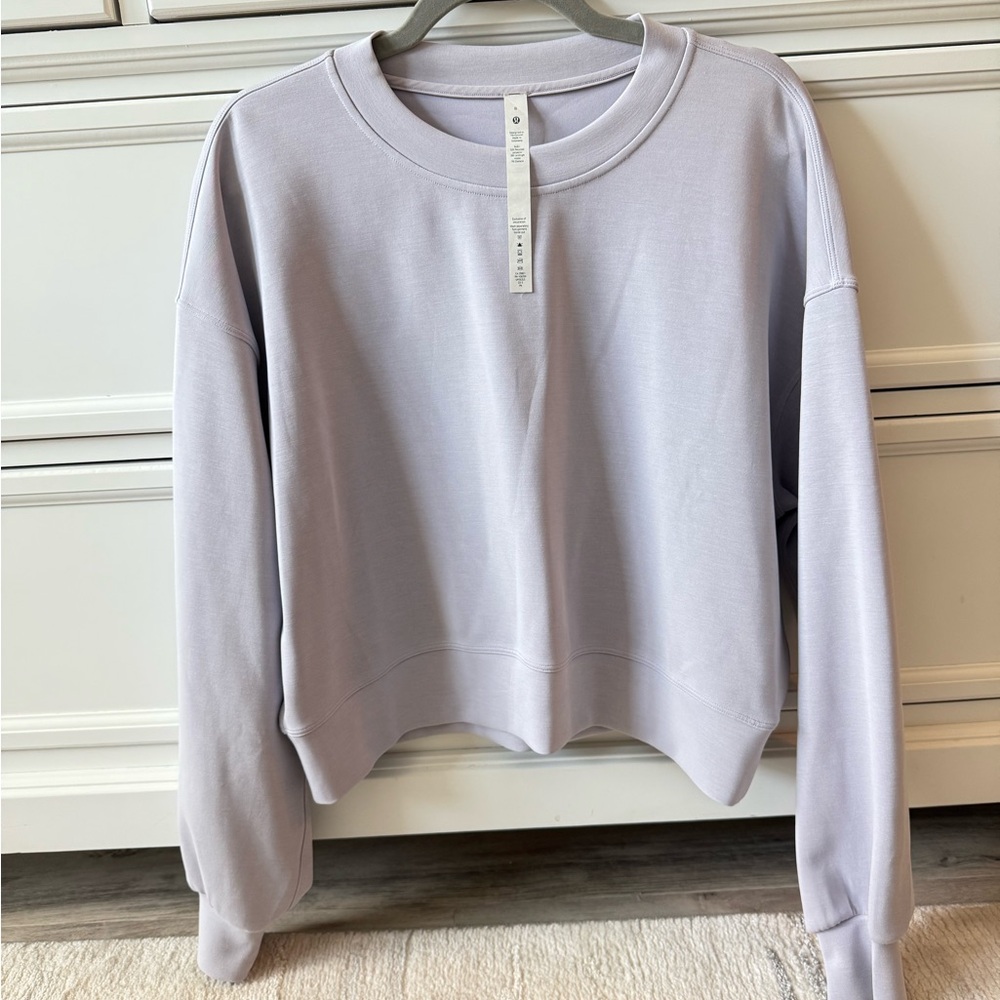 Like new lululemon softreme perfectly oversized crop crew sweatshirt pullover